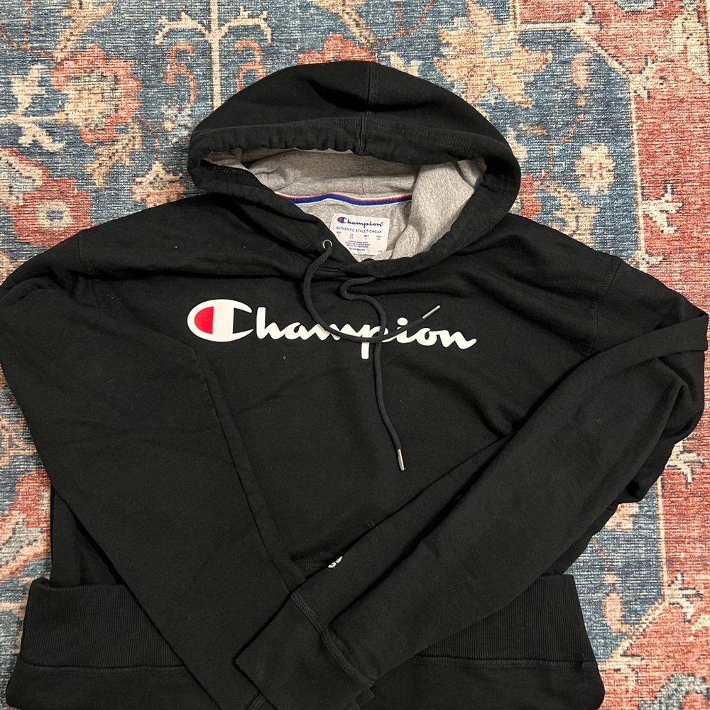 Champion Gray and Black Hoodie